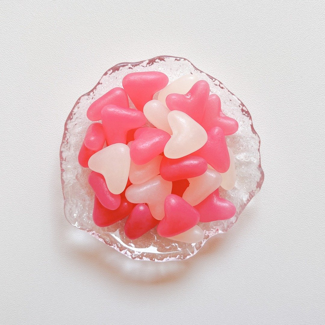 英国传统糖 | Jelly Bean Love Hearts 粉白爱心脆脆软糖 - 零食/点心 - 其他材质 粉红色