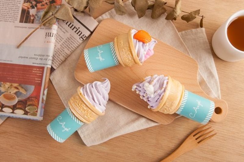 【婚礼小物-人鱼甜筒 15入】C.Angel 创意 婚礼小物 二次进场 藏签甜筒 伴手礼 情人节 幸运饼干 贝壳 美人鱼 - 蛋糕/甜点 - 新鲜食材 白色