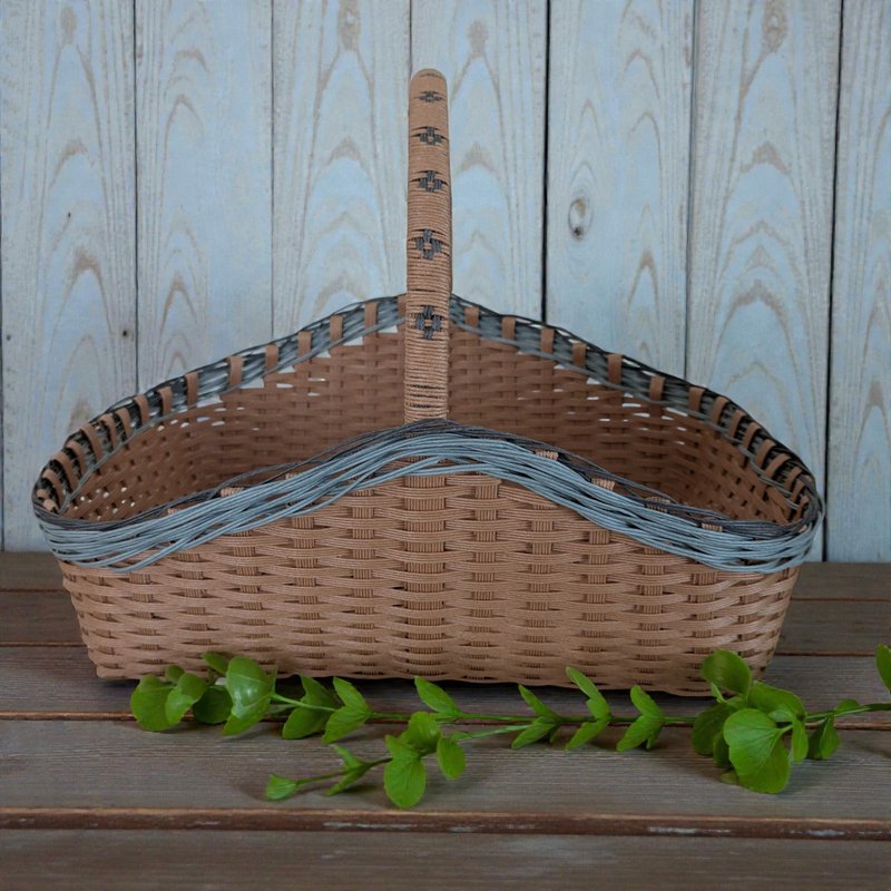 吸睛的饼干色面包篮｜纸编绳｜北欧乡村｜自然风｜咖啡馆风｜新生活｜多功能置物盒 - 收纳用品 - 纸 咖啡色