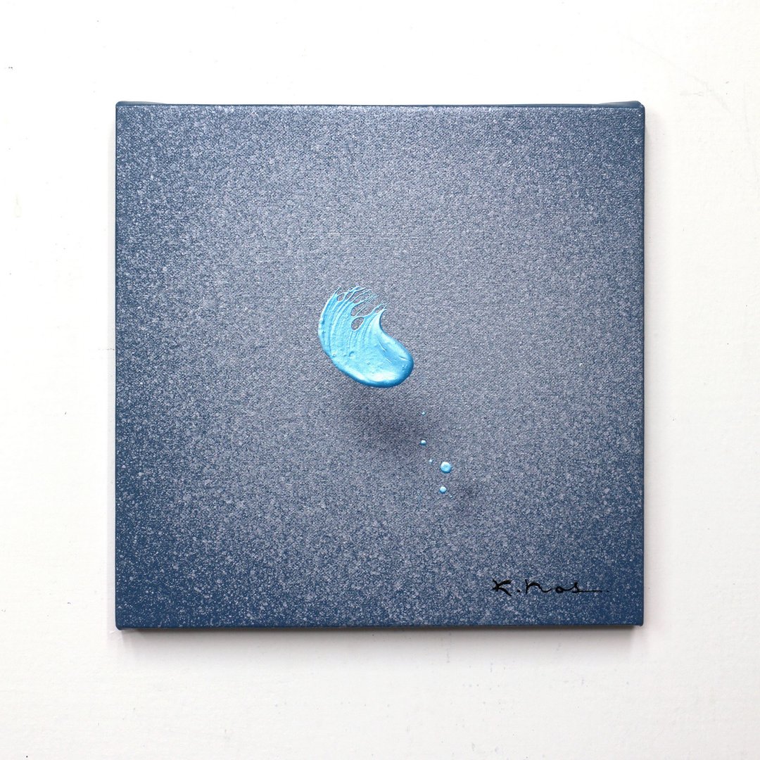 Original Abstract Painting, -Layer 21391- by Kenj Hoshi,  25.4 x 25.4 cm - 海报/装饰画/版画 - 其他材质 透明