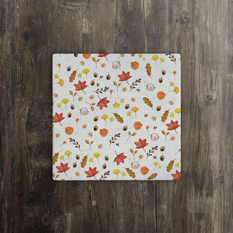 【秋意浓情】枫叶红了 陶瓷杯垫 - 杯垫 - 陶 白色