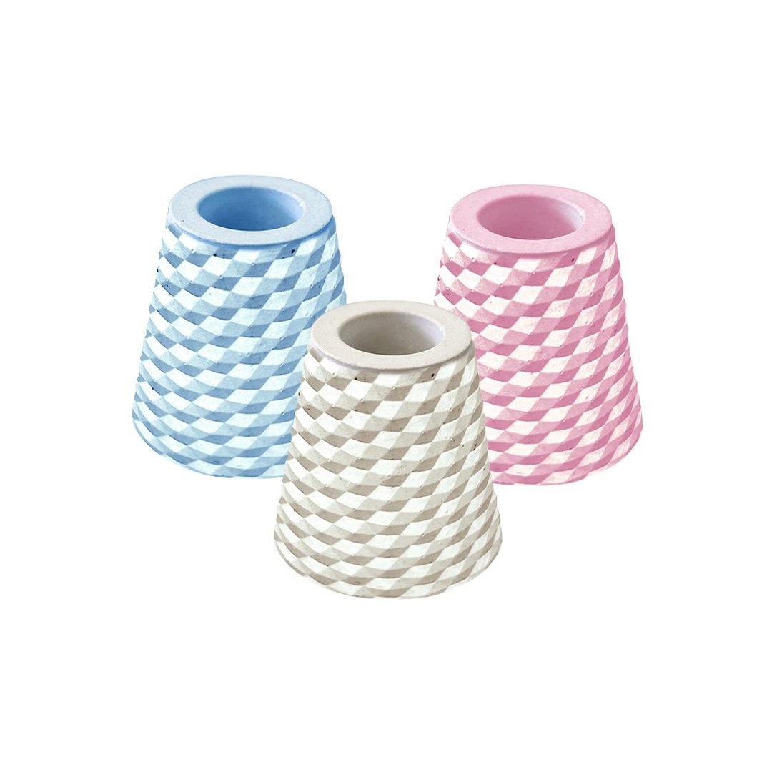 日本trico圭藻土 菱格圭藻土牙刷架(粉/蓝/灰) - 卫浴用品 - 其他材质 多色