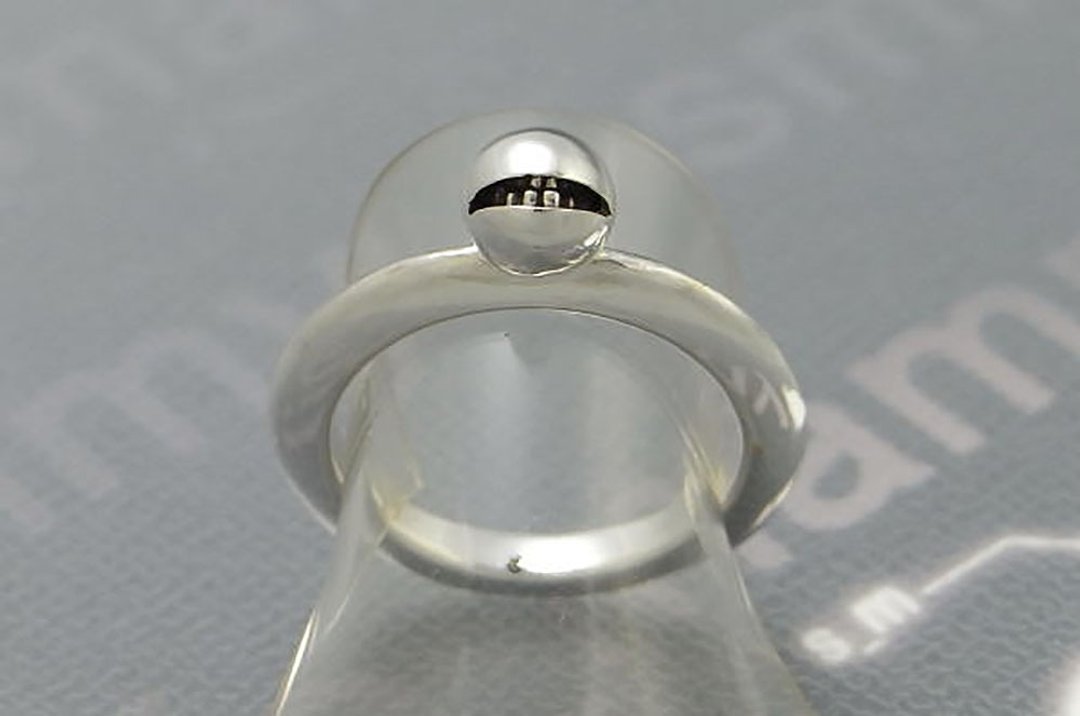 anti smile ball ring_10 ( s_m-R.18) 不高兴 怒 銀 環 戒指 指环 jewelry sterling silver - 戒指 - 纯银 银色