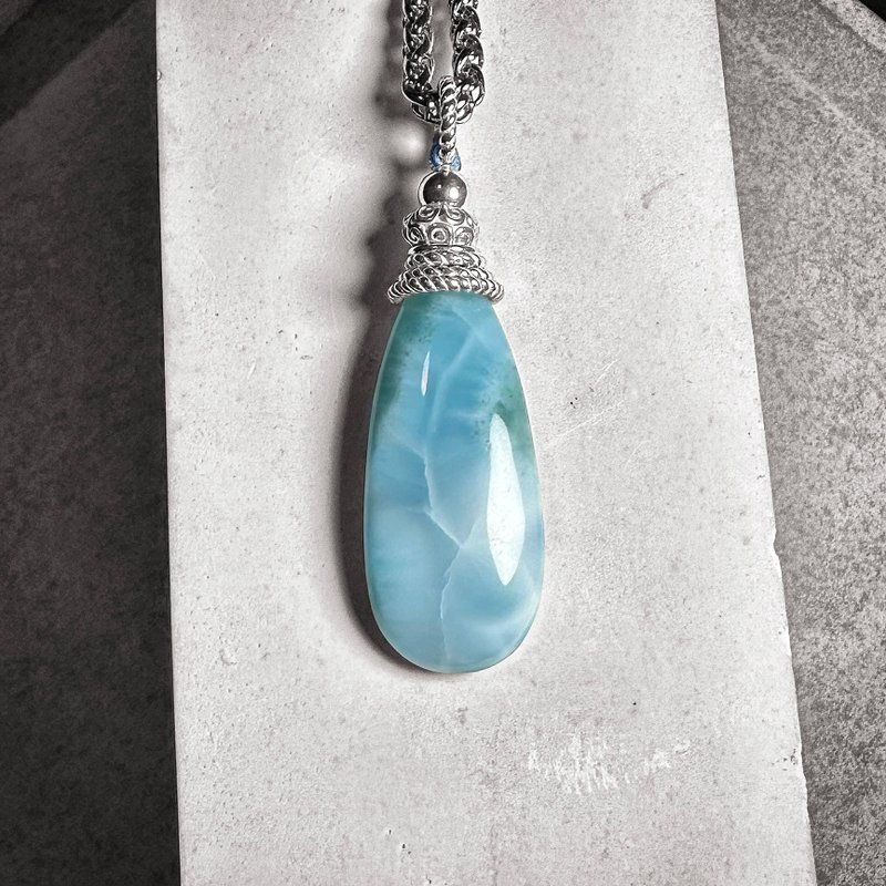 拉利玛 银制吊坠 - 项链 - 半宝石 