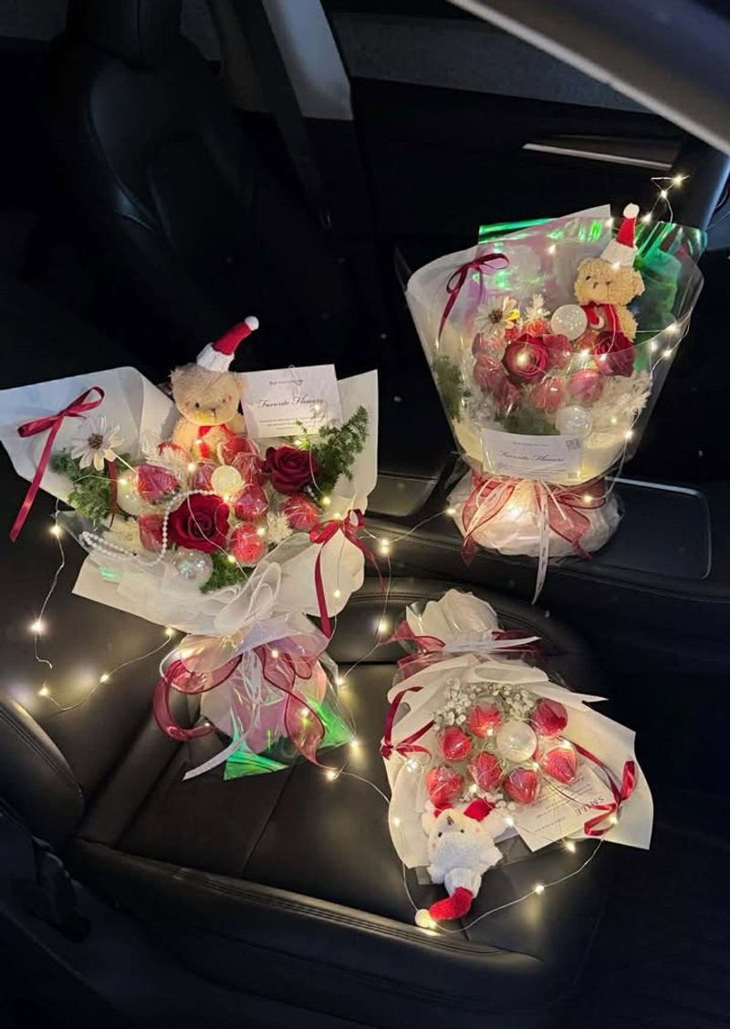 NEW 草莓玫瑰花束 不能莓有你 - 干燥花/捧花 - 植物．花 