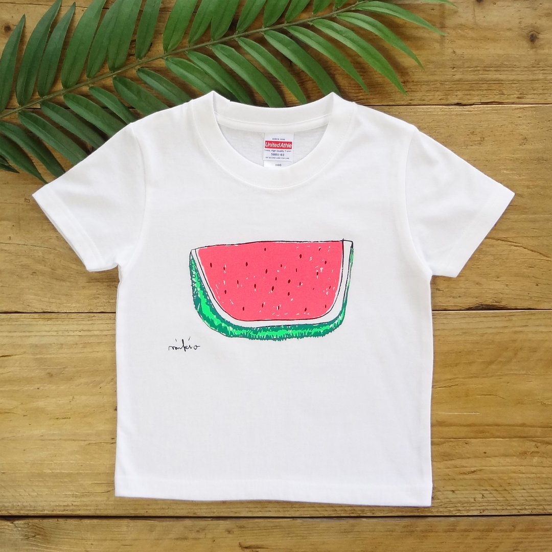 Watermelon Baby Kids T-shirt NeonPink - 童装上衣 - 棉 粉红色