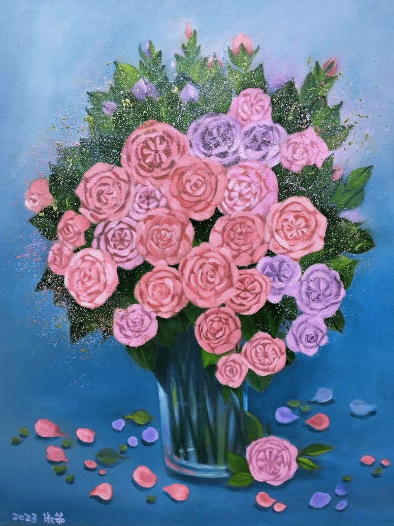 蔡淑茹油画创作 浪漫花语 - 海报/装饰画/版画 - 其他材质 