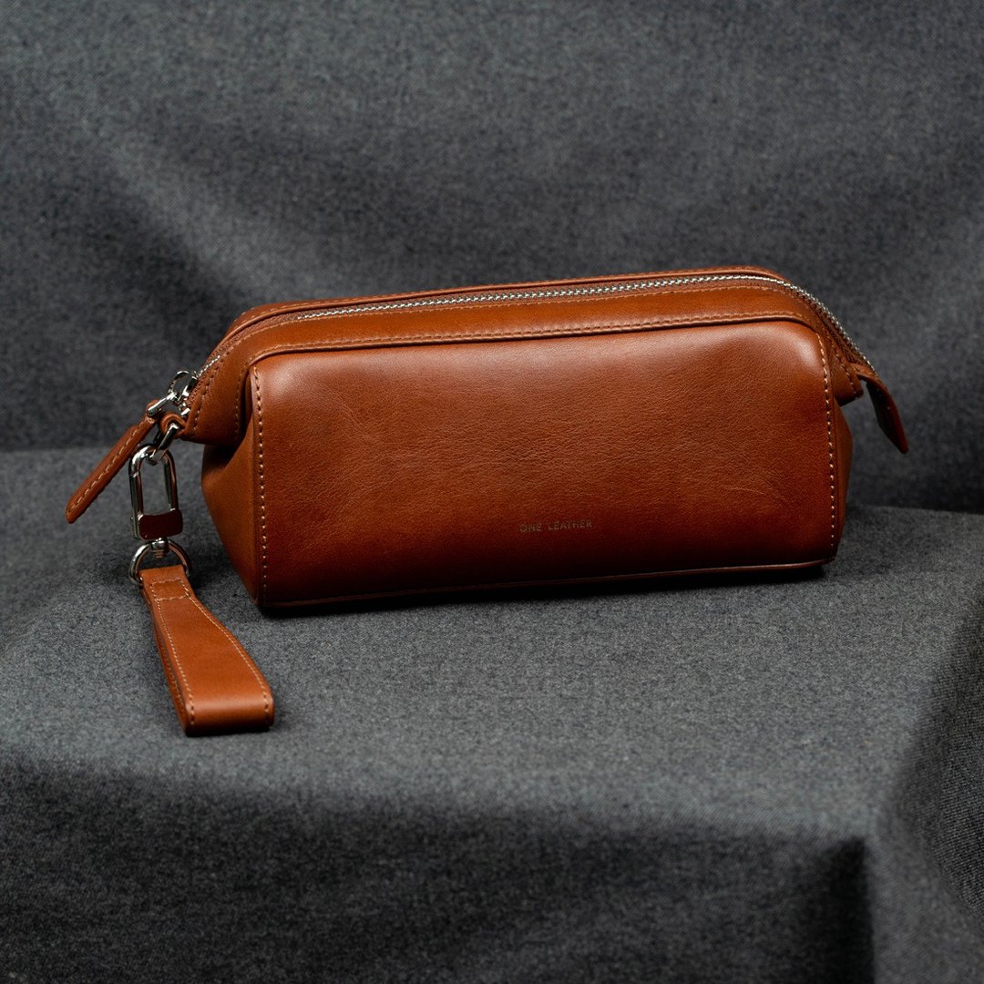 one leather 一皮 多功能三支装烟斗包 意大利牛皮革制作烟斗收纳 - 收纳用品 - 真皮 咖啡色