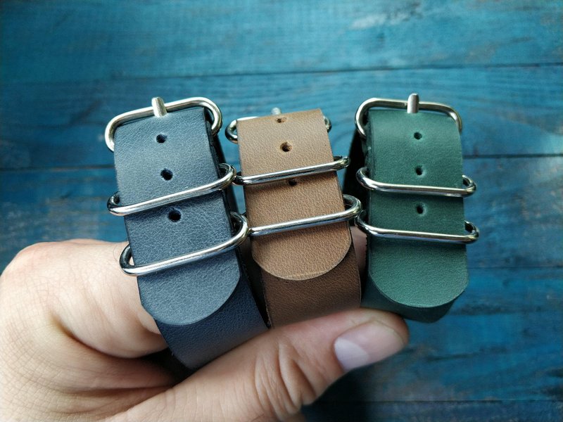 Leather Watch Strap | Genuine Leather Band | Leather Watch 16 mm 18 mm 20 mm - 表带 - 真皮 咖啡色