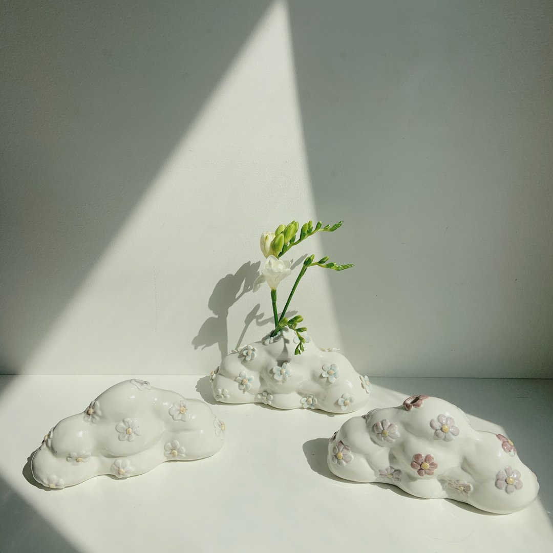 Little flowers on the cloud - 摆饰 - 陶 多色