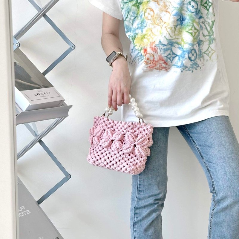 Diy 小贝壳编织包【Macrame bag kit 】材料包 - 编织/刺绣/羊毛毡/裁缝 - 棉．麻 