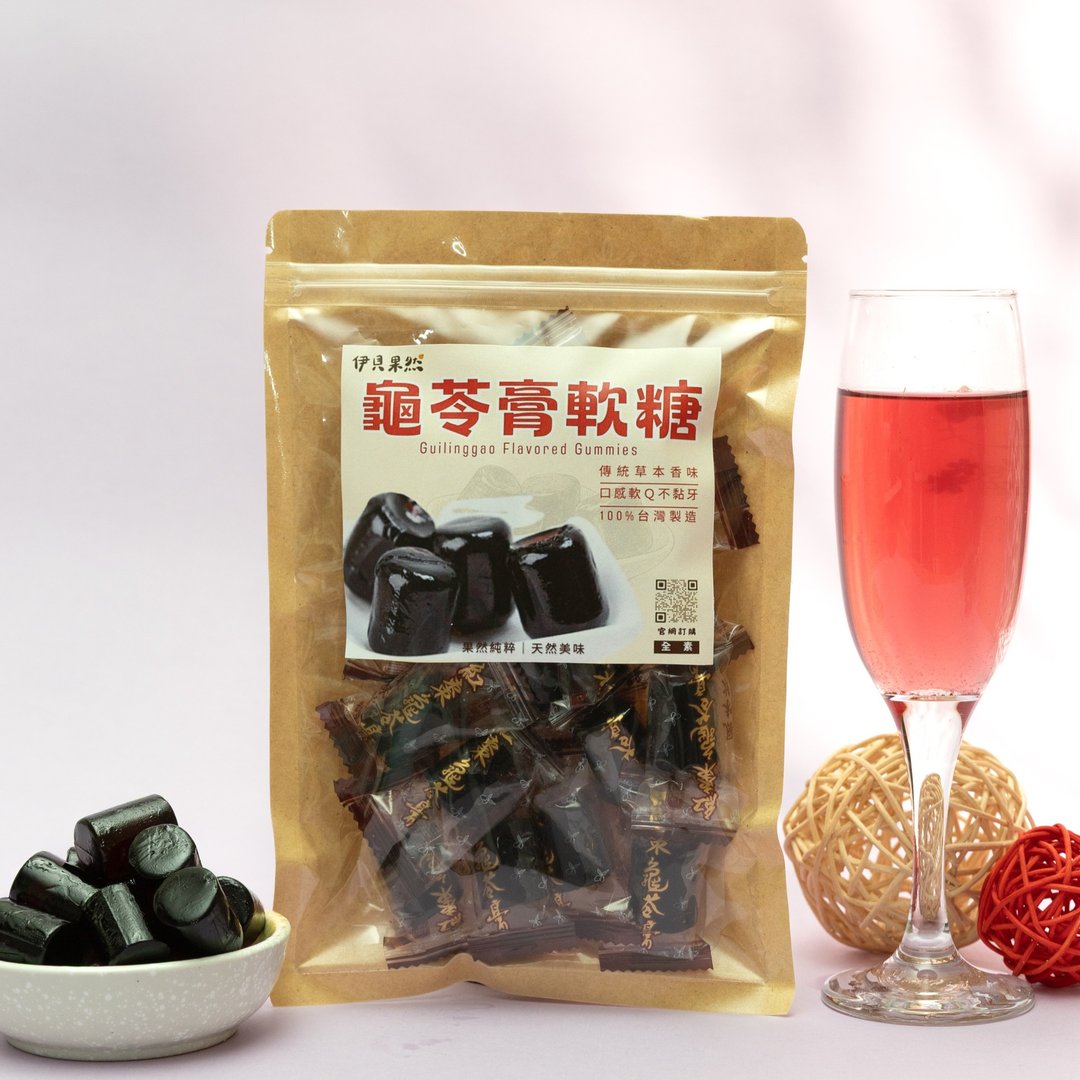 【伊贝果然】元气补给系列 - 龟苓膏风味软糖(单包装) - 水果干 - 防水材质 
