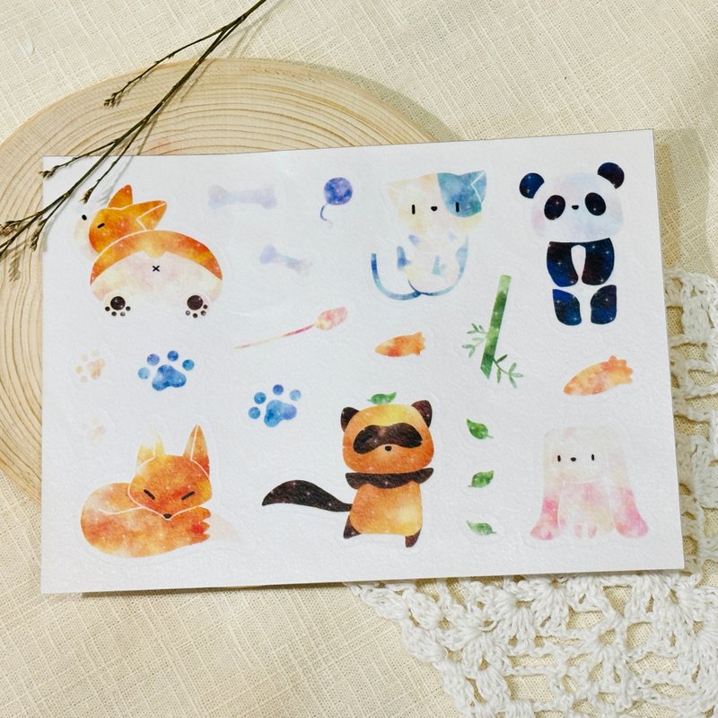 星空动物-手帐贴纸 - 贴纸 - 纸 