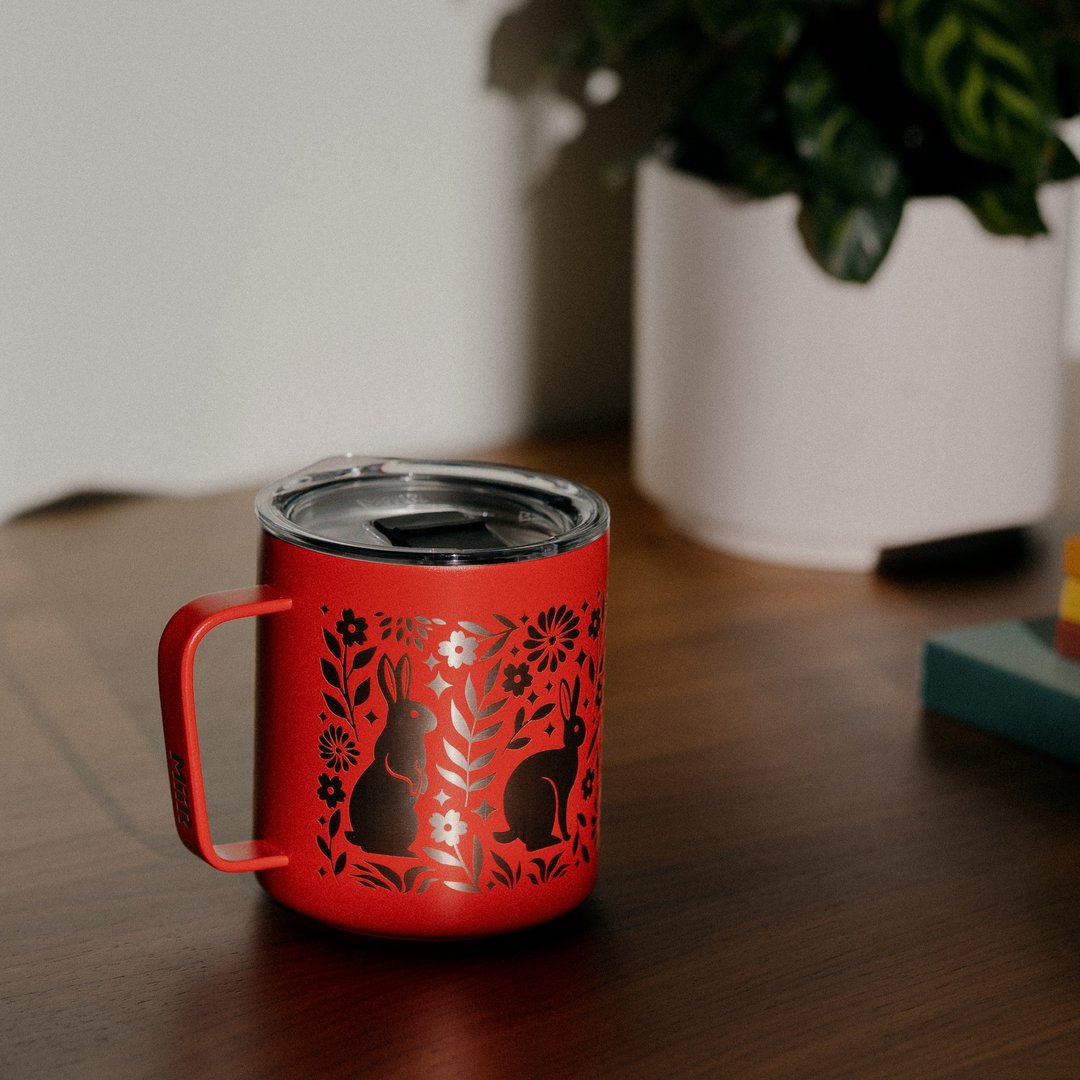【限量】MiiR 双层真空 保温/保冰 露营杯 12oz/354ml 银兔红 - 保温瓶/保温杯 - 不锈钢 红色
