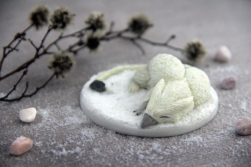 狮鹫 (格里芬) - 摆饰 - 树脂 白色