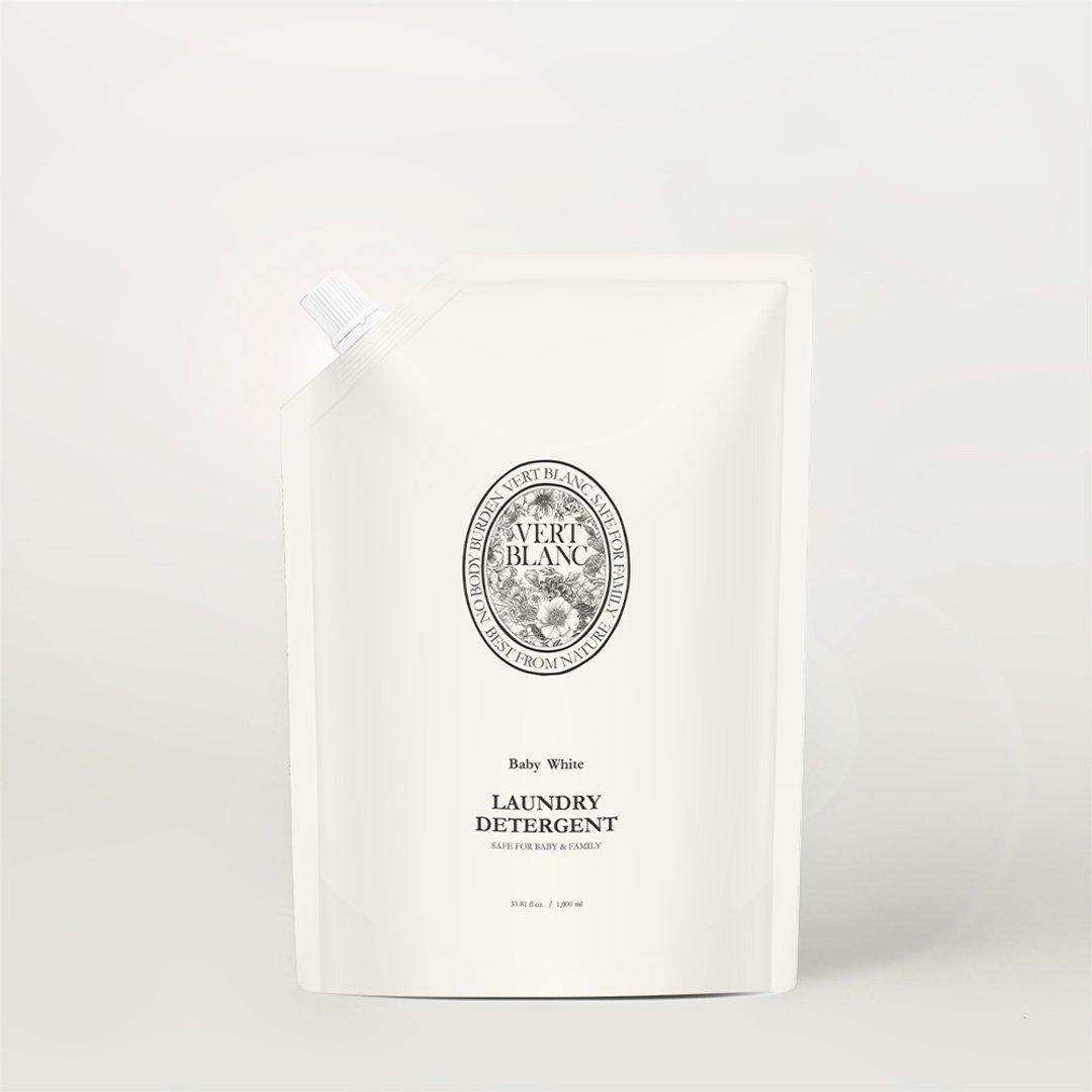 VERTBLANC 宝宝天然衣物清洁液补充装 白色纯净 (1000ml) - 衣物清洁 - 其他材质 白色