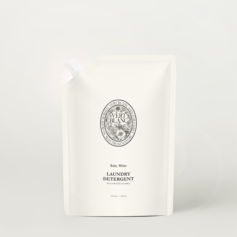 VERTBLANC 宝宝天然衣物清洁液补充装 白色纯净 (1000ml) - 衣物清洁 - 其他材质 白色
