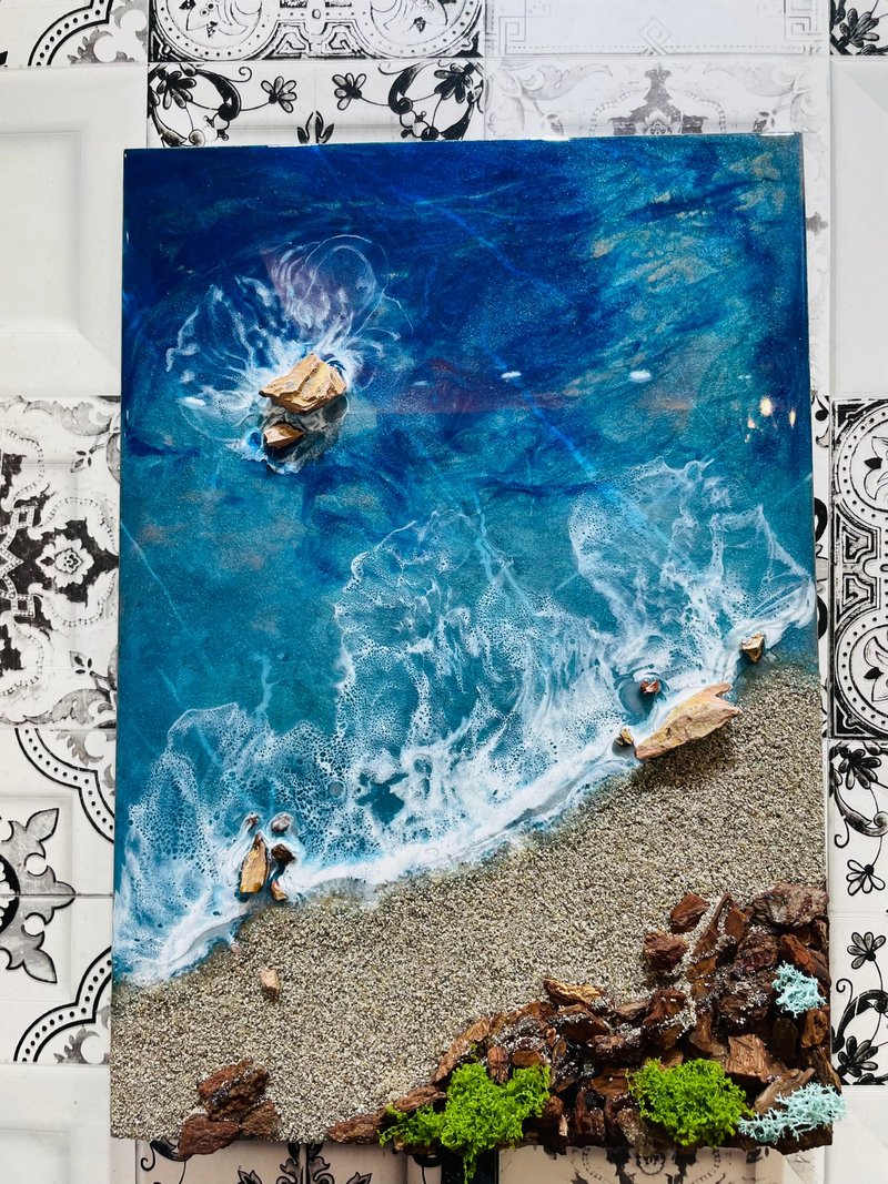 蓝眼泪海洋造景无框画 - 画框/相框 - 树脂 蓝色