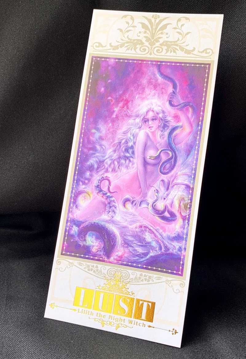 限量烫金明信片 七宗罪-色欲魔女莉莉丝 圣诞礼物 交换礼物 - 卡片/明信片 - 纸 紫色