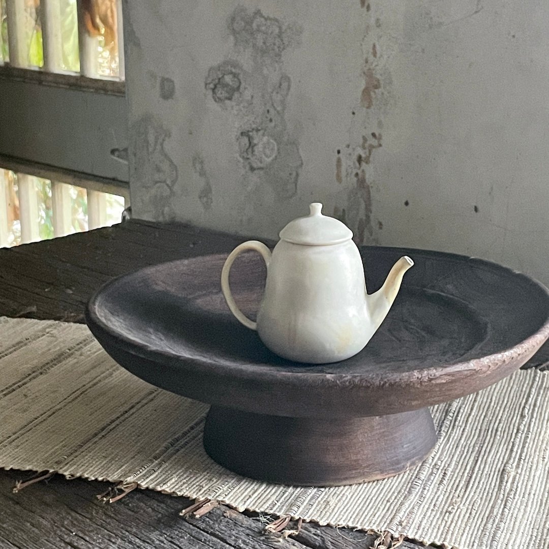 梨形壶_珠光白 - 茶具/茶杯 - 陶 白色
