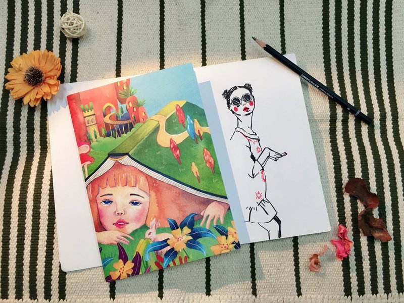 A5空白笔记本/寻找罗伯特先生 - 笔记本/手帐 - 纸 橘色