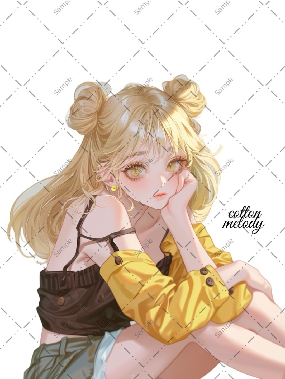 original sticker no.1161 人物贴纸 原创贴纸 人物贴纸 女孩贴纸 原创人物贴纸 - 贴纸 - 纸 