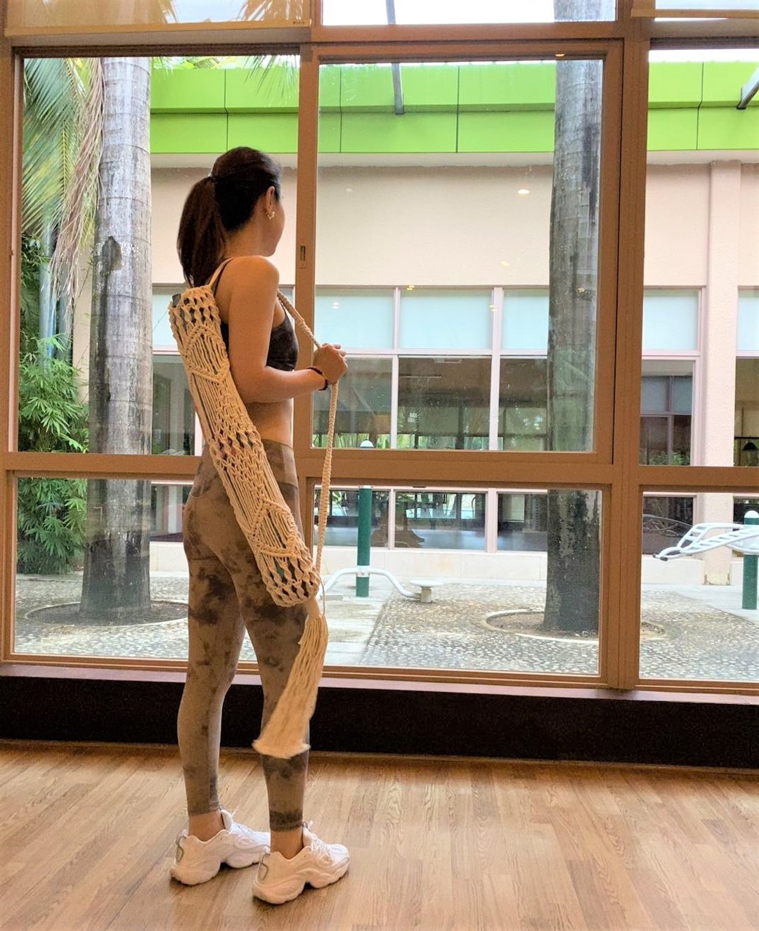 手工编织流苏花纹瑜伽垫收纳袋 波西米亚风格编织绑带背带 - 其他 - 棉．麻 