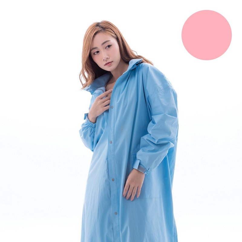 【小棉1号】棉质一件式防水透气风雨衣-马卡龙粉 - 雨伞/雨衣 - 棉．麻 粉红色