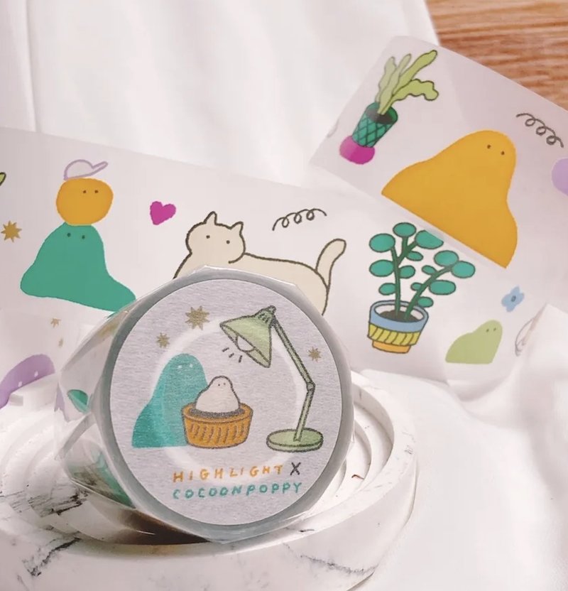 猫和植物的日常生活 合作限定PET胶带 - 纸胶带 - 塑料 咖啡色
