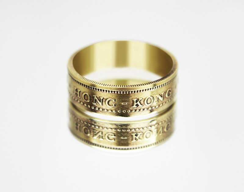 Hong Kong Coin Ring 50 cents 1977-1980 hong kong ring coin rings for men - 戒指 - 其他金属 