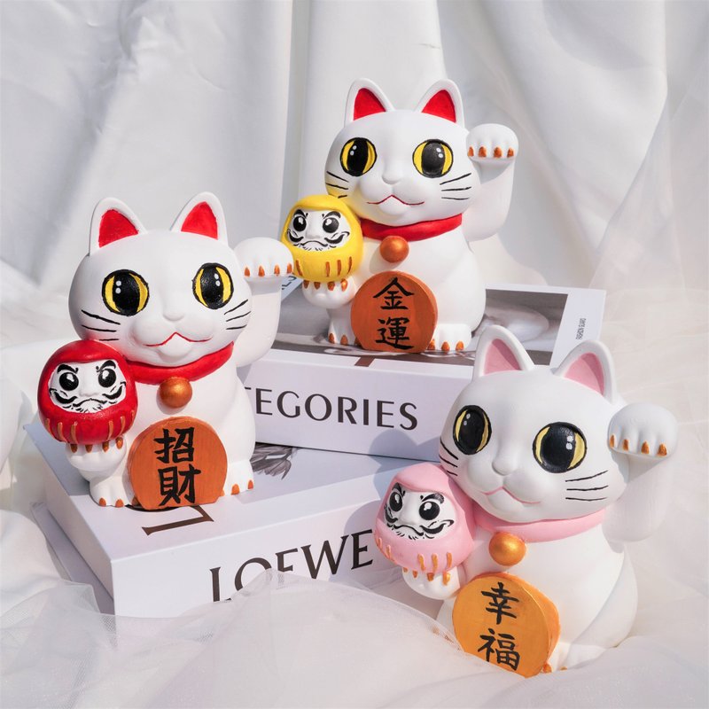 招财猫 扩香石 - 摆饰 - 其他材质 红色