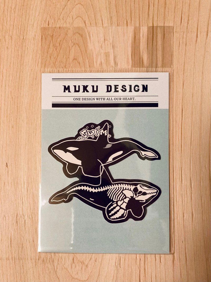 虎鲸【贴纸】杀人鲸 贴纸 - 贴纸 - 纸 黑色