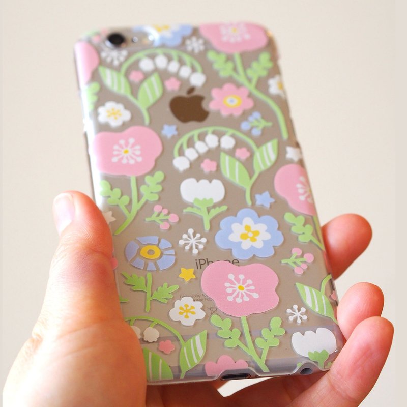 Clear android phone case - Spring Pastel Flowers - - 手机壳/手机套 - 塑料 透明