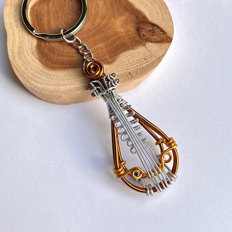 Wire lover 台湾手作铝线职人 铝线乐器钥匙圈 柳琴 Liuqin - 钥匙链/钥匙包 - 铝合金 多色