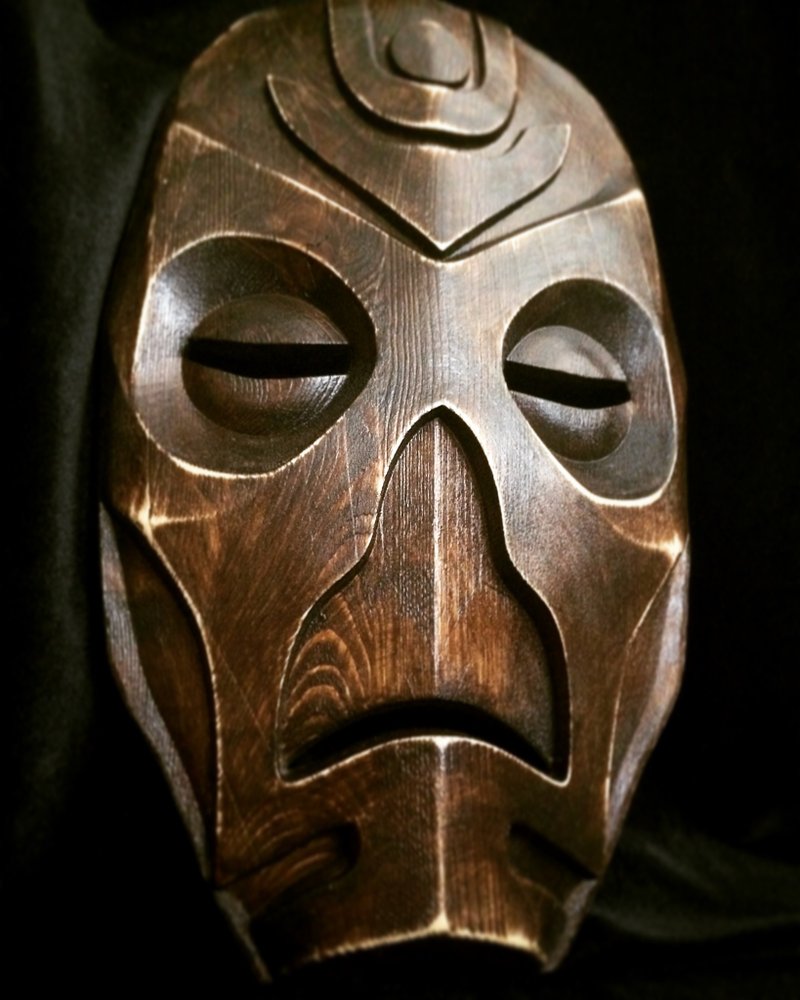 Skyrim Dragon Priest mask wall decor Dovakin skyrim - 墙贴/壁贴 - 木头 咖啡色