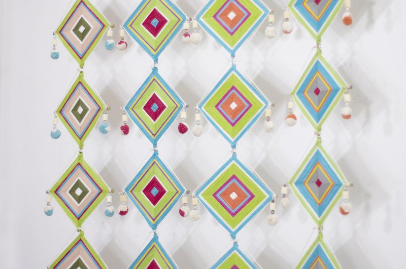 Boho手工编织曼达拉 mandala 上帝之眼-南美洲的一道彩虹 ( 大 ) - 墙贴/壁贴 - 棉．麻 多色