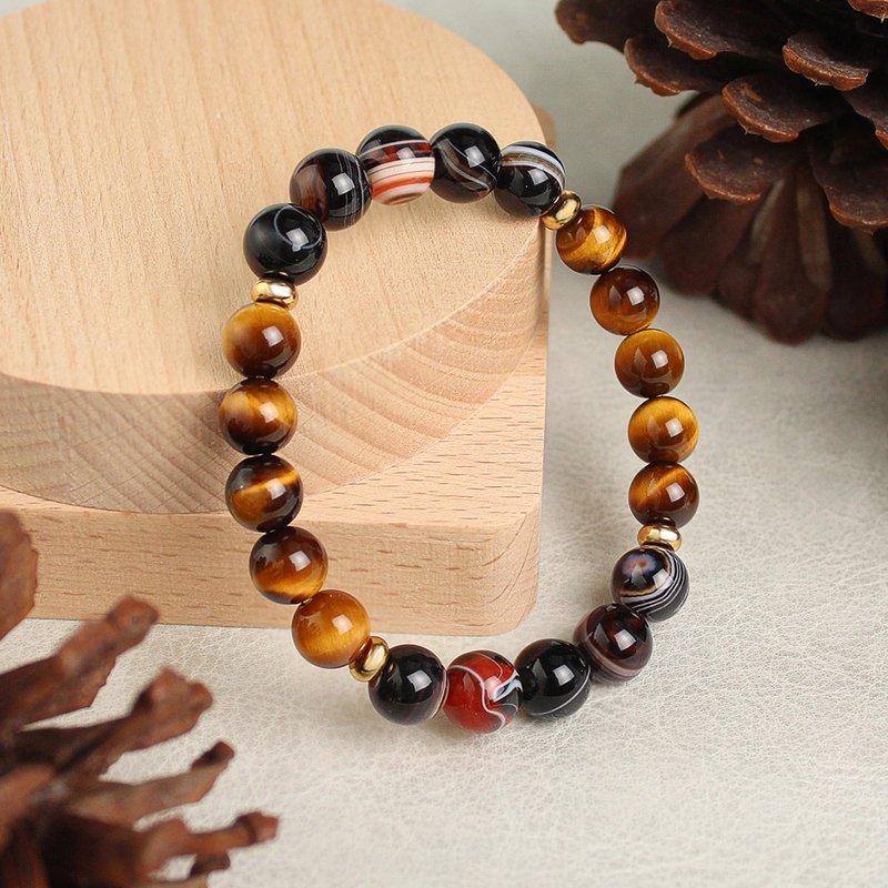 设计师经典手链 | 时光轨迹 - 手链/手环 - 玉石 咖啡色