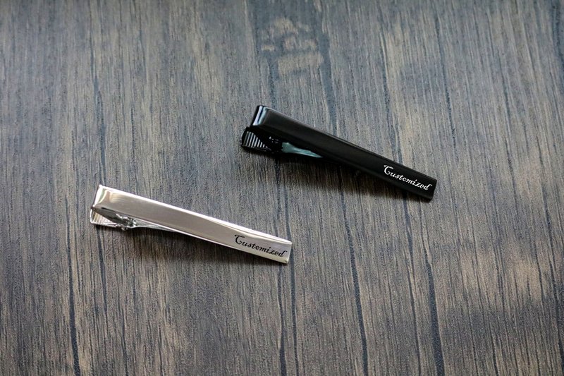 大气简约男士领带夹免费刻字商务礼盒装领带伴侣 - 领带/领带夹 - 铝合金 