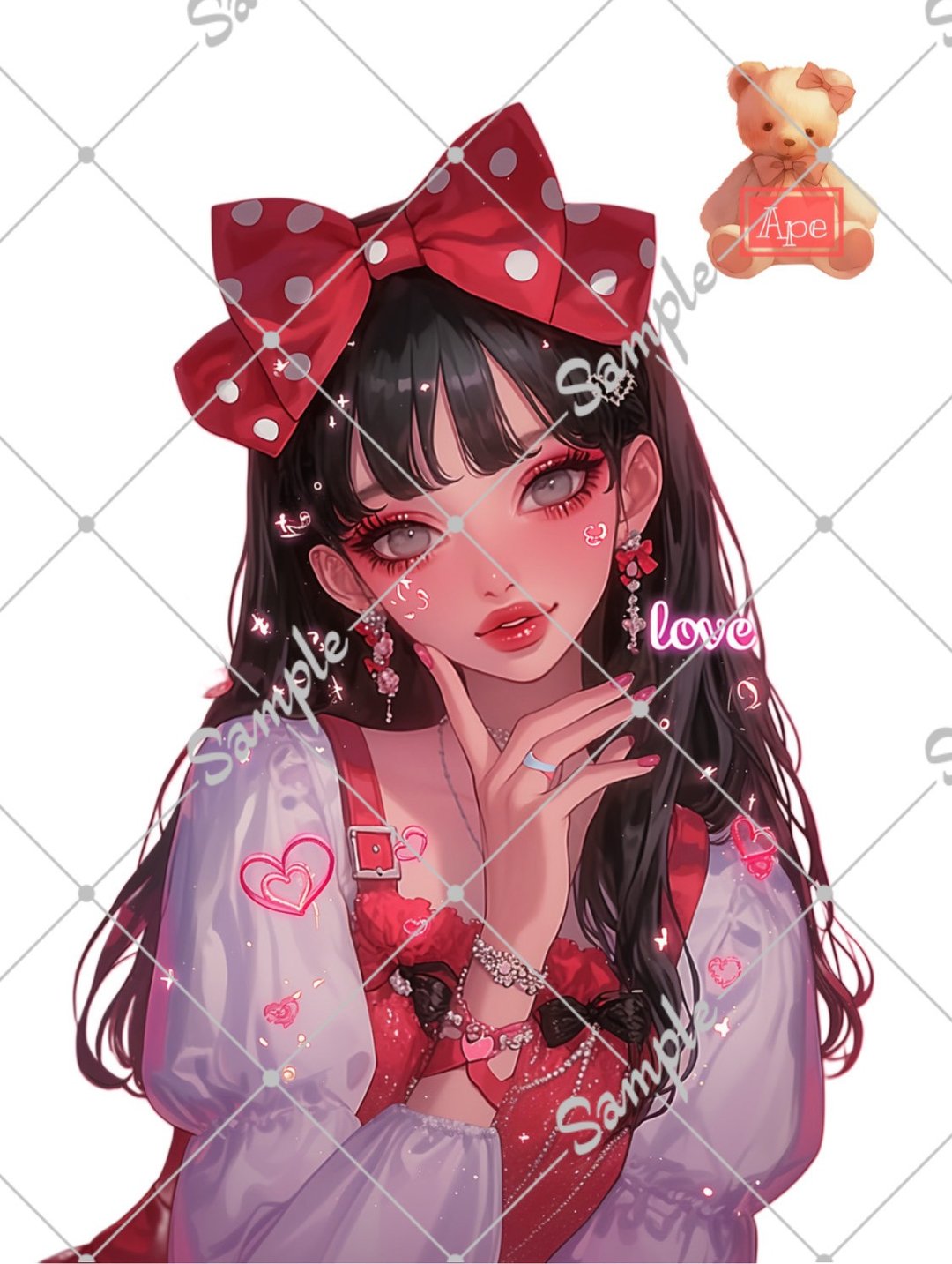 原创人物贴纸 人物贴纸 B300 5张入 - 贴纸 - 纸 