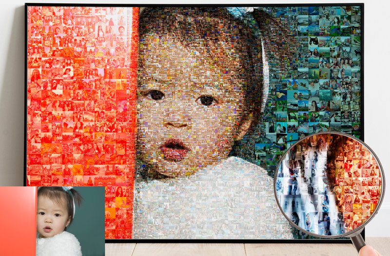 Photomosaic - 婚礼打印婚礼拼贴艺术打印个性化婚礼照片 - 海报/装饰画/版画 - 其他材质 