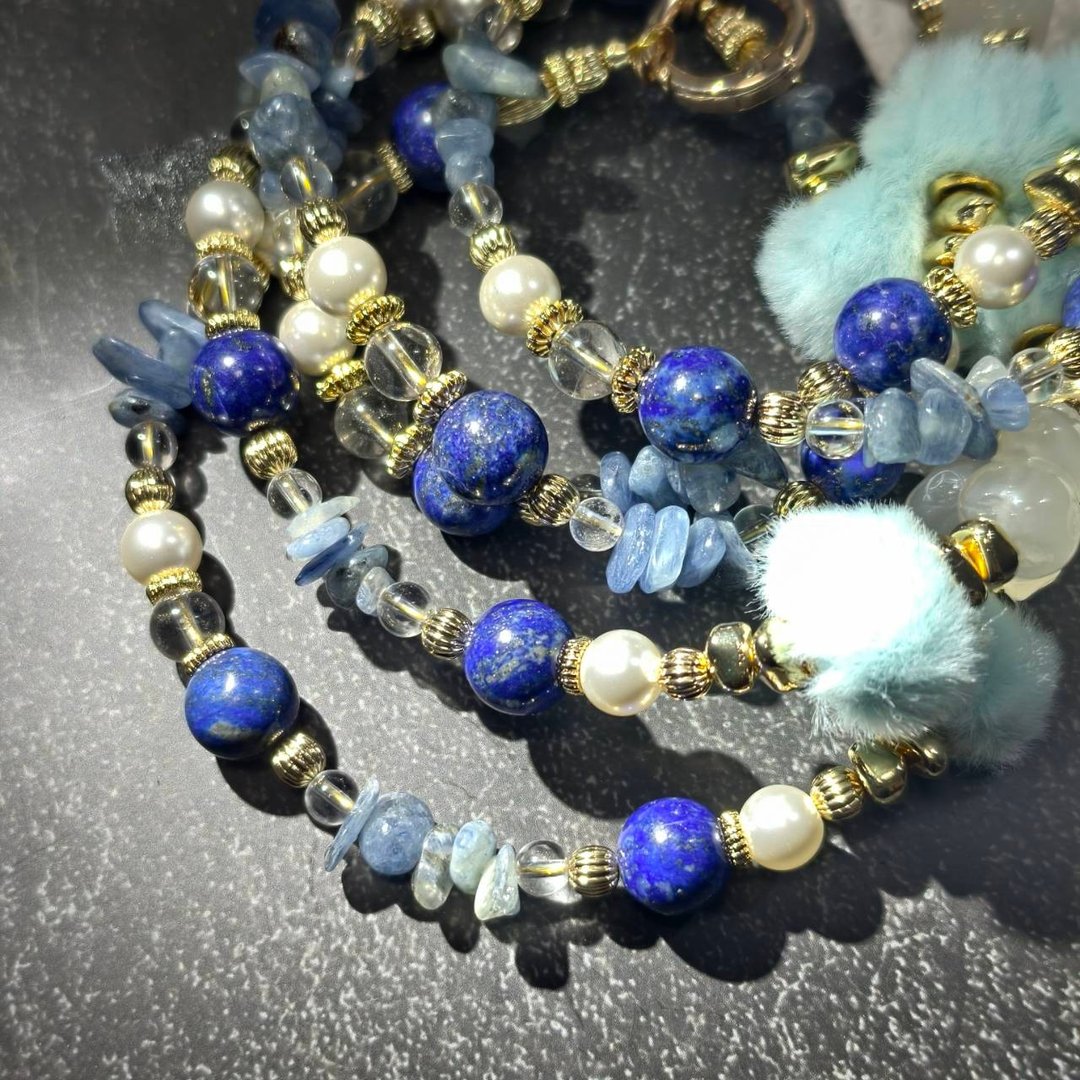 【Dream Crystal Art】超美九色!马年开运天然水晶挂饰吊饰(蓝色) - 吊饰 - 半宝石 蓝色
