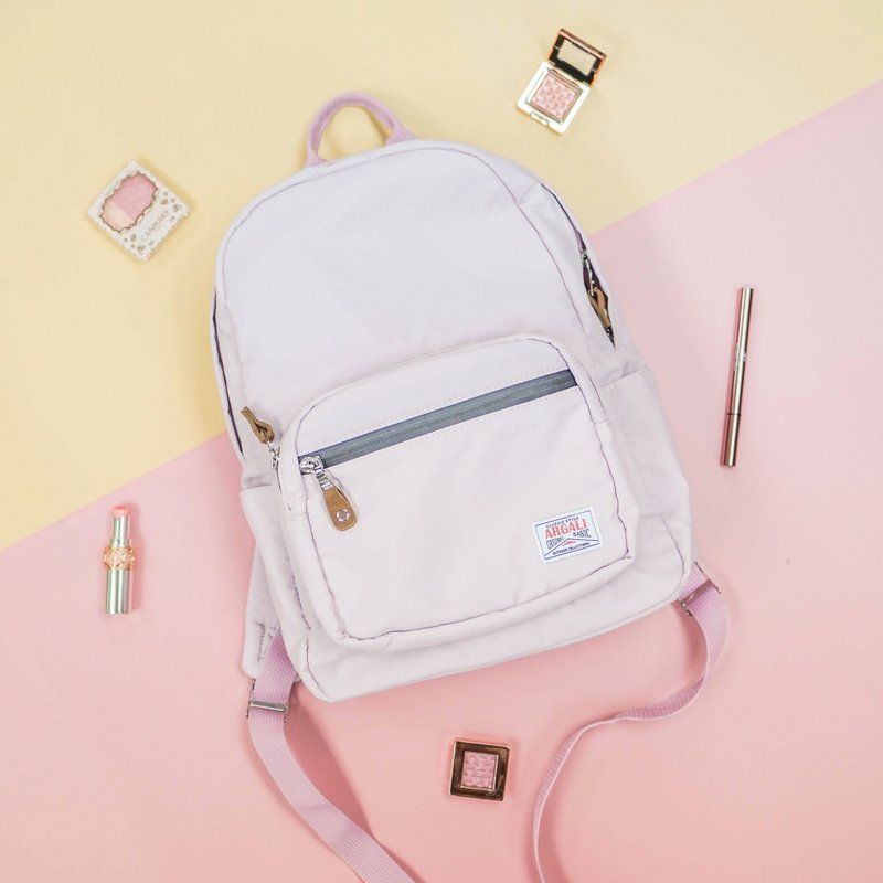 女生粉色系 户外 简约 后背包 Backpack 粉红 - 后背包/双肩包 - 其他材质 粉红色