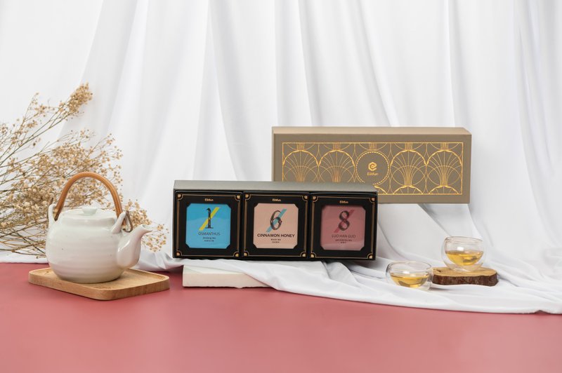 法式珠宝茶礼盒・台湾高山茶包礼盒・茶叶伴手礼 - 茶 - 纸 灰色