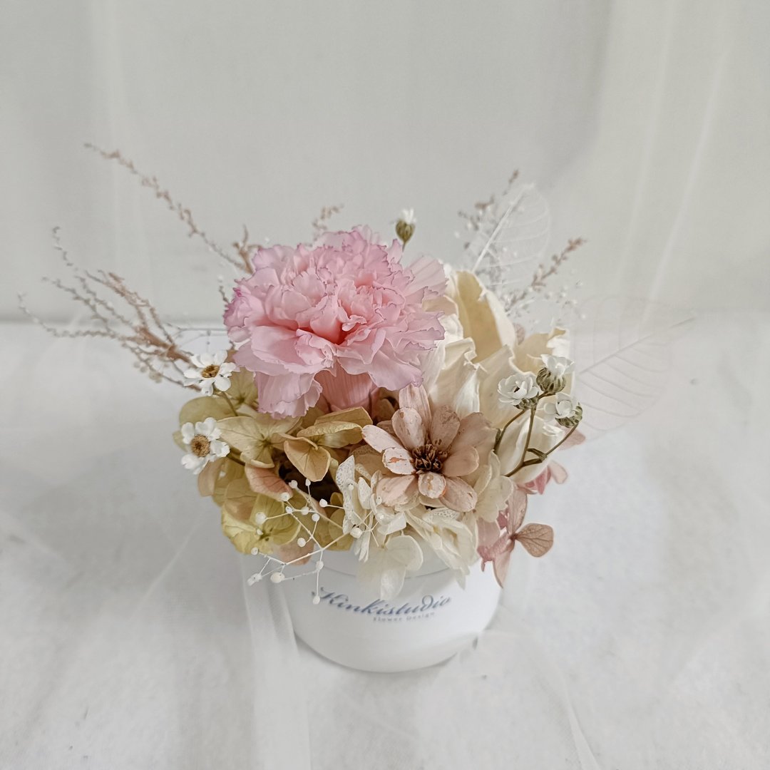 永生康乃馨盆花 结婚捧花永生花毕业花束情人节玫瑰生日礼物c七夕 - 干燥花/捧花 - 植物．花 多色