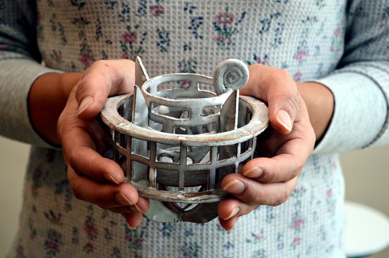 壁挂式陶制烛台 幻灯ランタン#7 - 蜡烛/烛台 - 陶 