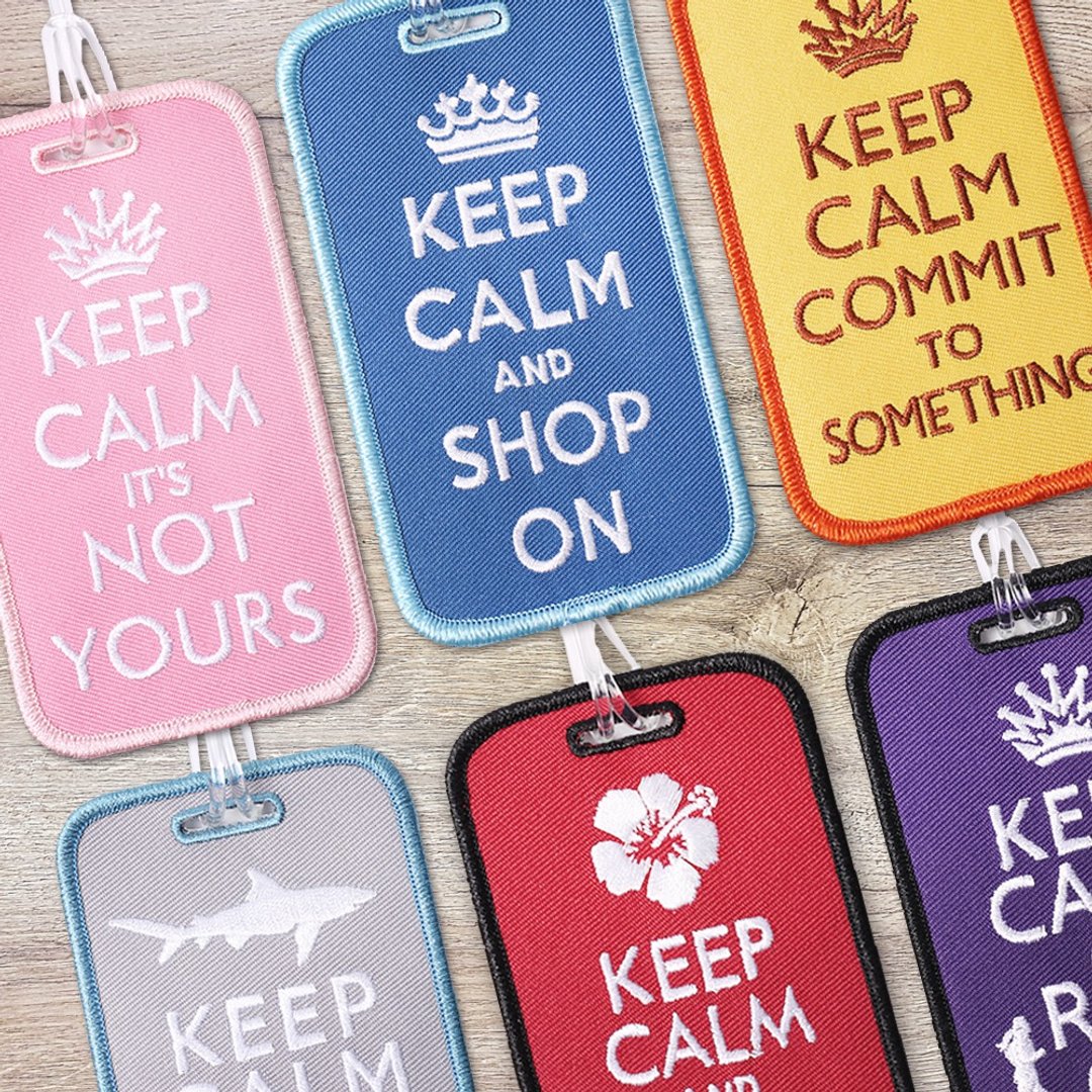 【刺绣吊牌】KEEP CALM系列 - 行李吊牌 - 绣线 