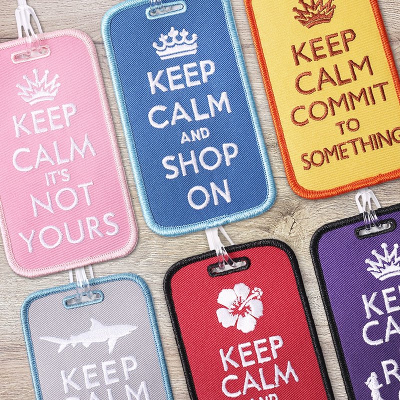 【刺绣吊牌】KEEP CALM系列 - 行李吊牌 - 绣线 