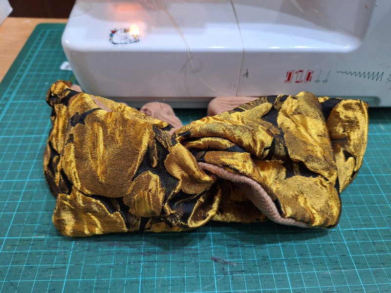 Lu小姐订制款发带 - 发饰 - 棉．麻 黄色