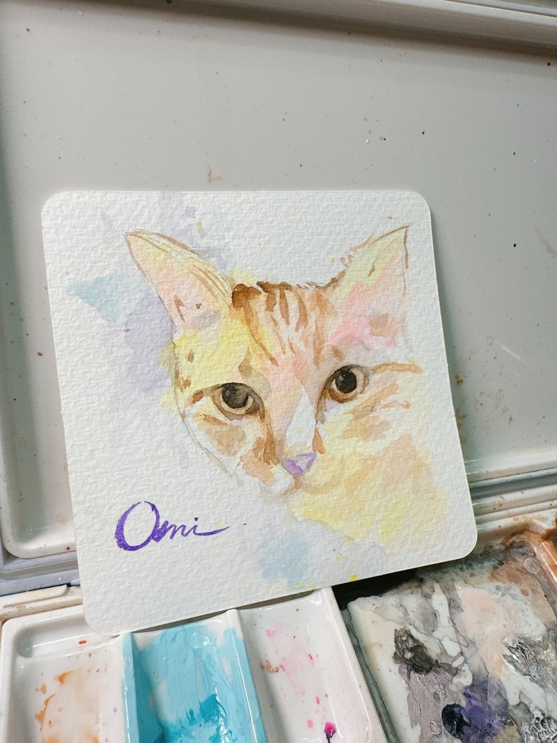 Mü.LAB暮愈 水彩动物插画/画出毛孩的灵魂 抽疗愈卡 宠物绘画 - 卡片/明信片 - 纸 白色