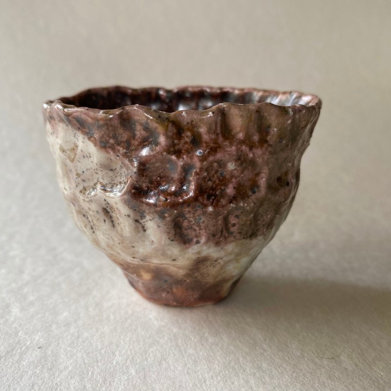 陶/柴烧/绞胎/草莓色小杯/附木盒 - 其他杯子 - 陶 粉红色